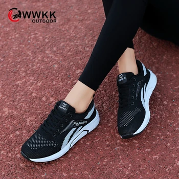 

WWKK Autumn Shoes Woman Sport Running Women Sneakers Outdoor Breathable Training Lace Up Female Sneakers Women calzado mujer