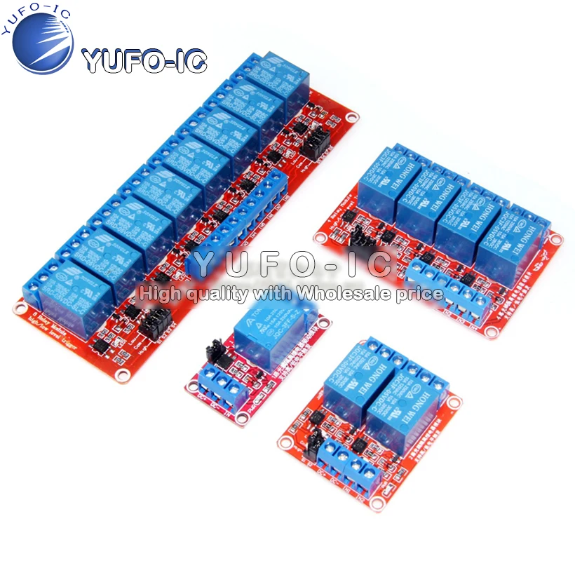 

1/2/4/8 channel 5v relay module optical coupling isolation of high and low level trigger microcontroller red plate 0.185-x