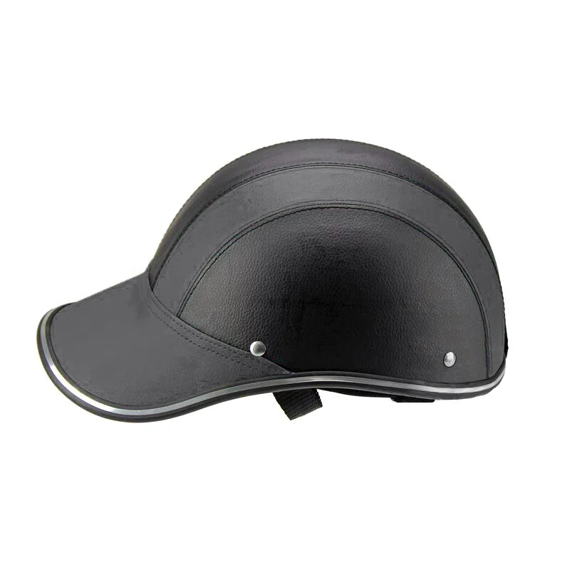 Мотоциклетный шлем защитный шлем унисекс портативный мужской/женский мотоциклетный шлем козырек защитная шляпа - Цвет: Черный