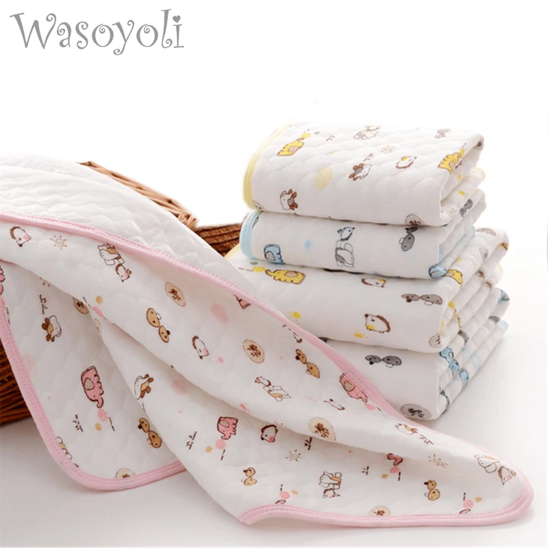 Wasoyoli Baby Bamboo Changing Pads 105* 70cm Newborn Baby Portable Reusable Changing Pad Infant Bedding Waterproof Mat Play Mat