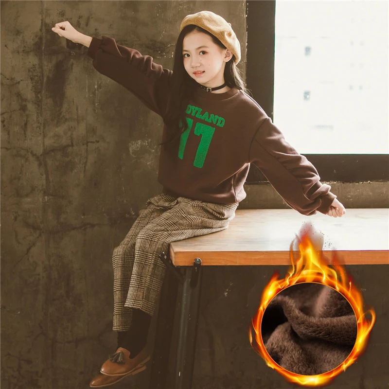 

Children Clothing 2018 Autumn Winter Girls Clothes 2pcs Set Cotton Sweatshirt + Pants Fashion Christmas Outfit Kids Clothes