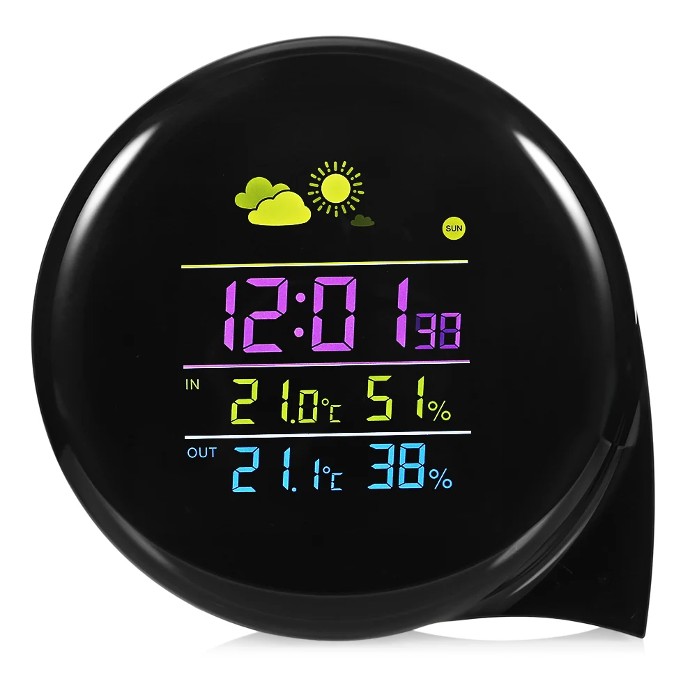 

YGH312 Wireless Thermometer Hygrometer Comma Weather Station Indoor / Outdoor Temperature Humidity Monitor Alarm Clock