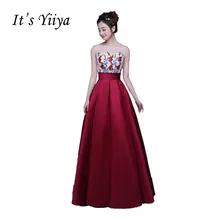 It’s Yiiya Sleeveless Illusion Strapless Wedding Dresse Ball Gowns Appliques Color Bridal Frock Vestidos De Novia Casamento X224