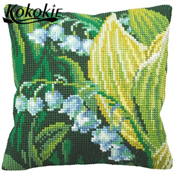 

decorative cushion mat knitting needles kit for cartoon throw pillow case cross stitch pillow kits Embroider needlework kits