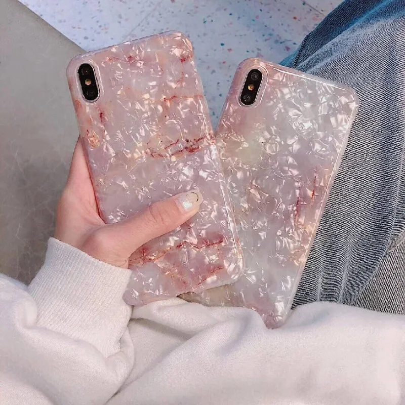 

Marble Stone Jade Crack Case For iPhone 11 Pro X XR XS MAX Glossy Soft Silicone Cover Cases For iPhone 8 7 6 6S Plus Back Capa