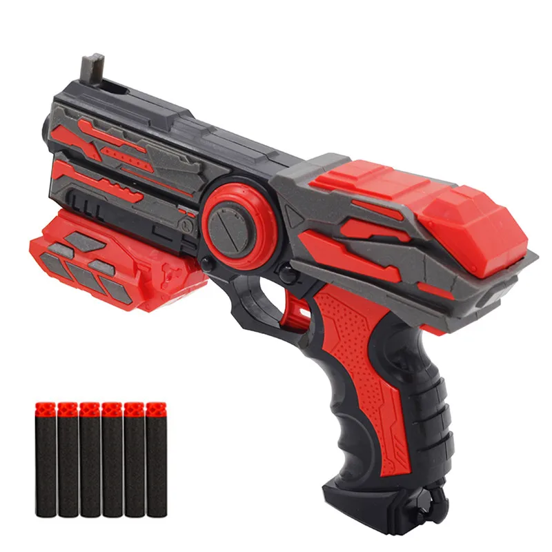 

New Manual Soft Bullet Gun Suit for Nerf Bullets EVA Hollow Bullets Toy Pistol Gun Outdoor Game Toys for Kids Dart Blaster