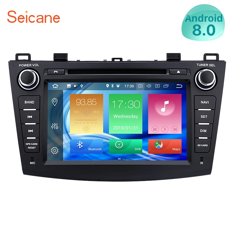 

Seicane Android 8.0 Car Stereo Unit GPS Player Bluetooth Radio for 2009 2010 2011 2012 Mazda 3 with WIFI support SD CD DVD SWC