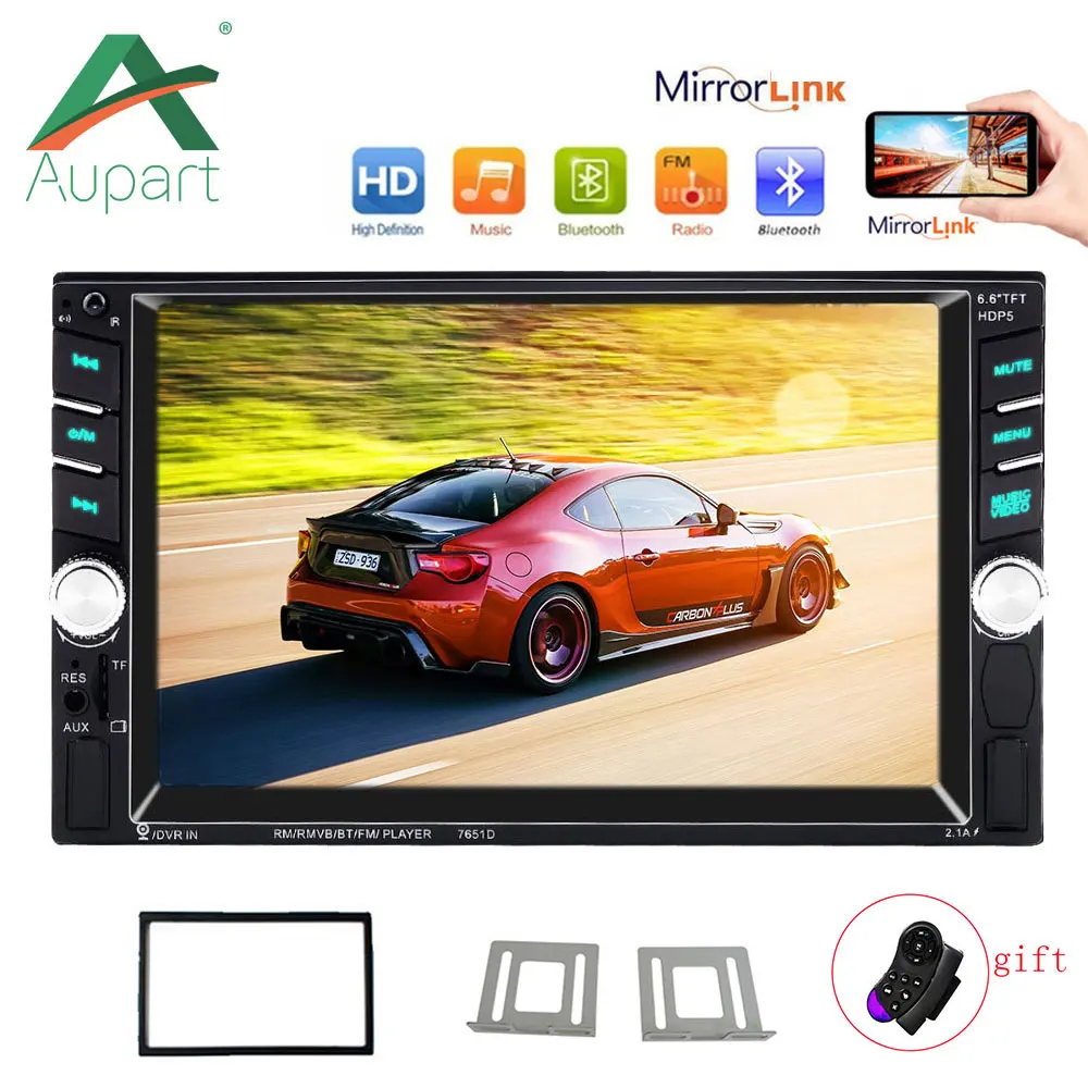 2 din 6 ''lcd сенсорный экран 12V Авторадио Автомагнитола bluetooth Камера заднего вида