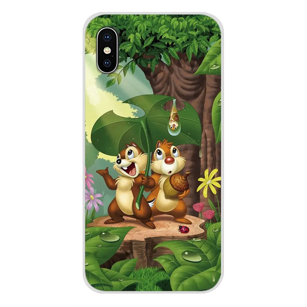 Витражный чип и Дейл для Apple iPhone X XR XS MAX 4 4S 5 5S 5C SE 6 S 7 8 Plus ipod touch силиконовые чехлы
