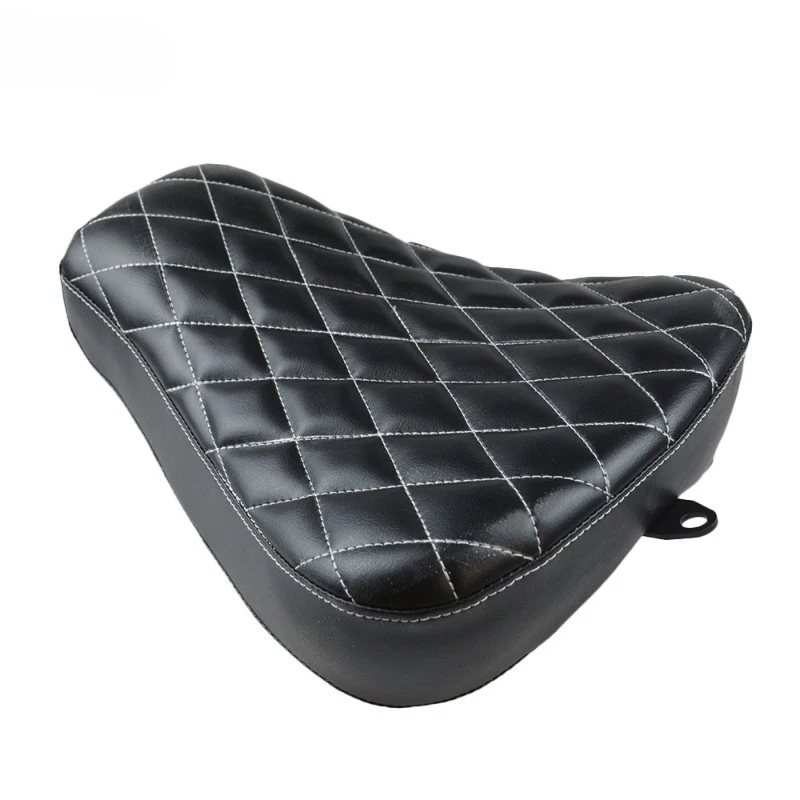 5 Models New Black Motorcycle Front Driver Leather Pillow Solo Seat Cushion For Sportster Forty Eight XL1200 883 72 48