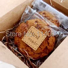 "Hand Made" наклейки/коричневый крафт-бумага подарочная упаковка наклейки/сумки DIY клей уплотнения стикер