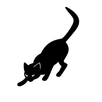 

Wholesale 10pcs/lot 20pcs/lot 11*14CM Waterproof Sharp Eyes Cat Car Stickers Decals Cat Ready Attack Auto Body Sticker 13 colors