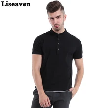 Liseaven мужские рубашки с коротким рукавом черная футболка-поло бренд Homme рубашка мужские Поло Camisa Размер M L XL XXL 3XL 4XL 5XL