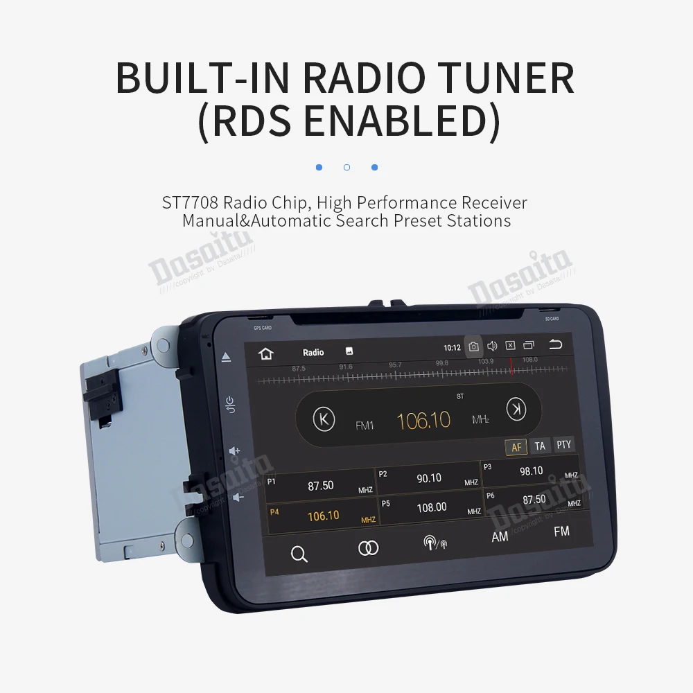 Top Dasaita 8" IPS 2 Din Car DVD Player Android 9.0 for VW Passat Golf 5 6 Polo Tiguan Jetta Touran GPS Radio 4G RAM 1024*600 MP3 19