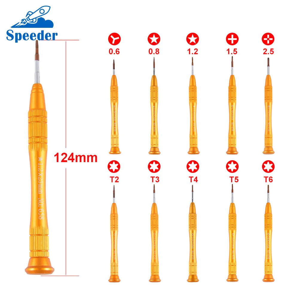 10 in 1 Golden Screwdriver Set For iPhone 4 5 6 6s 7 Opening Repair