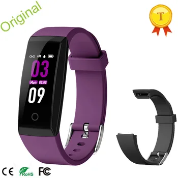 

2019 Hot Sell Color Display Smart Bracelet With Bluetooth Sedentary Reminder Message Vibrate Reminder Gift Smart Watch Smartband