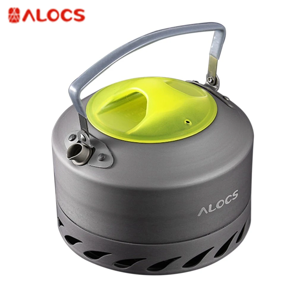 ALOCS CW-K07-0.9L Ultra-luz que acampa hervidor tetera de acumulación de calor de aluminio senderismo cocinar establecido para al aire libre hervidor de agua