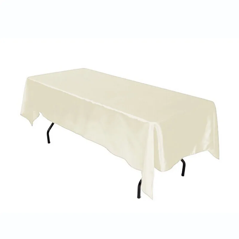 

Livia Event Tex White Satin Rectangle TableCloth For Wedding Event Party Hotel Resturant Decoration Colored Table Cloths Covers