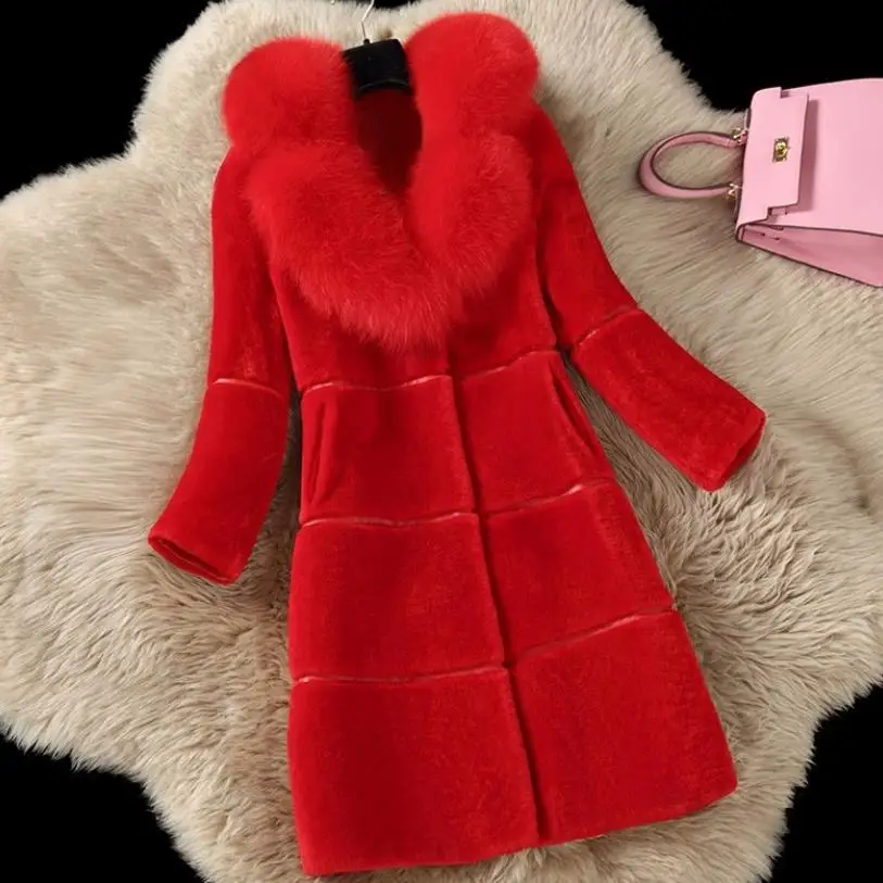 Размера плюс 5XL! Женское пальто из искусственного меха зимнее Модное теплое пальто толстая теплая куртка