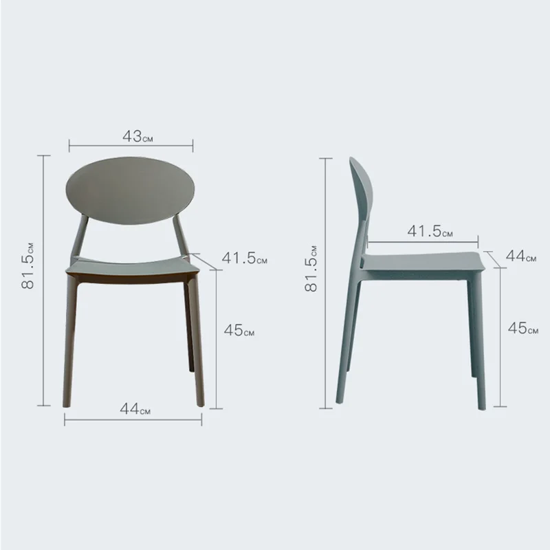 Discount Modern Home Back Plastic Chair Chinese Craft PP Plastic Restaurant Applicable Dining Chair Leisure Bedroom Study Office Chair 4