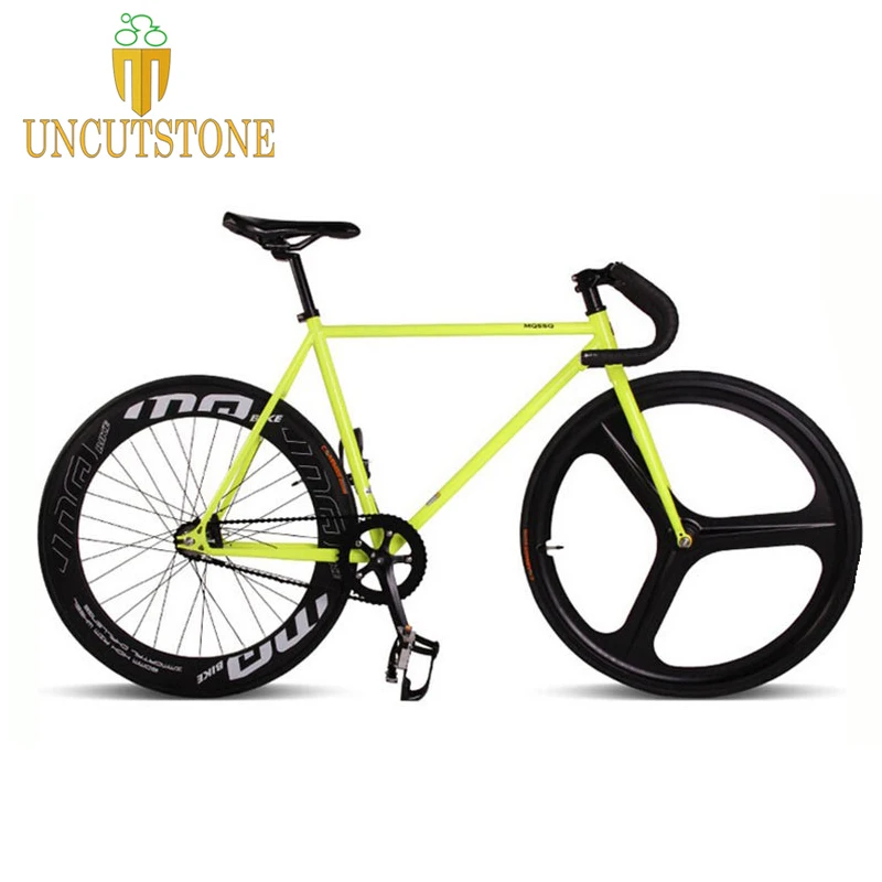 Колеса из магниевого сплава, 3 Спицы, fixie велосипед, велосипед с фиксированной передачей 700C* 23 70 мм, обода 52 см, рама DIY, велосипед, Полный дорожный велосипед