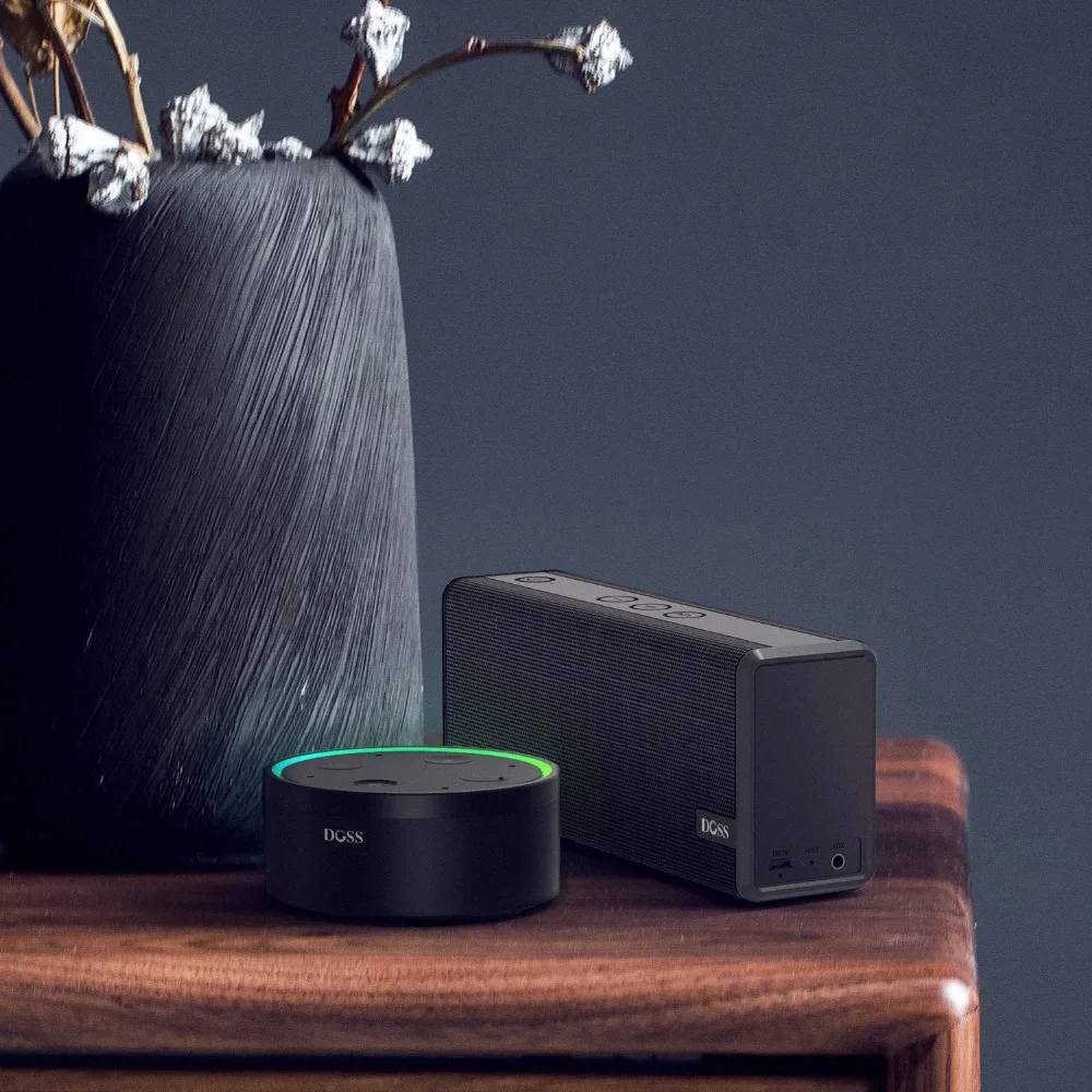 DOSS Портативный беспроводной Bluetooth динамик 12 Вт стерео с басом и встроенным
