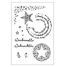 Немецкая звезда DIY силиконовый прозрачный штамп цепляется печать тиснение для скрапбукинга альбом декор, печать для скрапбукинга DIY