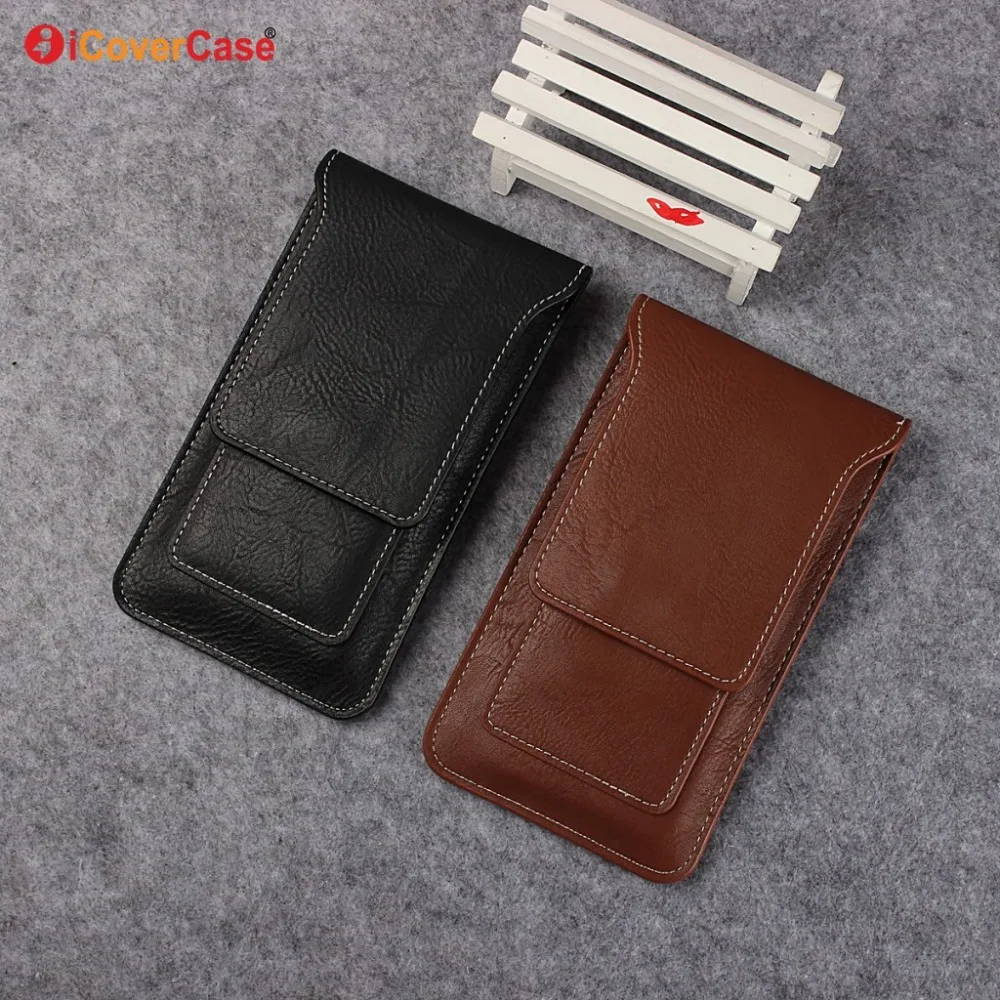 Cell Phone belt Case For Samsung S8 S9 Portable Phone Bag For iPhone X 8 7 leather Pouch Holster Cover For Huawei LG Sony Model