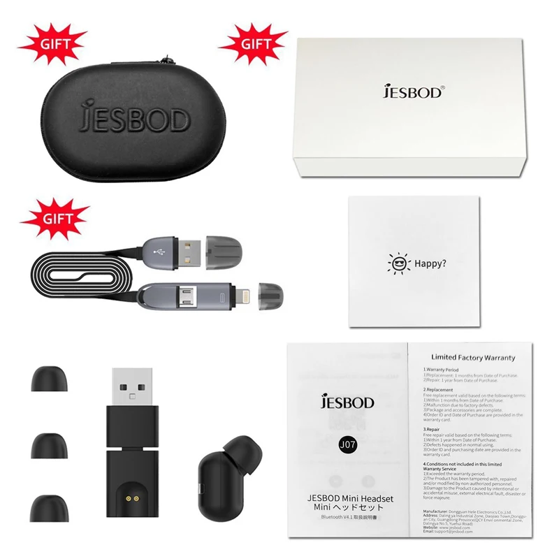Фото 2017 JESBOD A1 мини невидимый наушники Bluetooth Магнит USB Зарядное устройство IPX5 Шум отмена 2017 JESBOD A1 мини невидимый наушники Bluetooth Магнит USB Зарядное устройство IPX5 Шум отмена