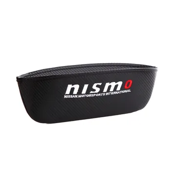 

Embroidery for NISMO emblem Car carbon fiber style seat crevice storage bag for nissan gtr qashqai j11 j10 juke note accessories