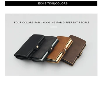 

Hot selling men's silm rfid credit card holder pop up