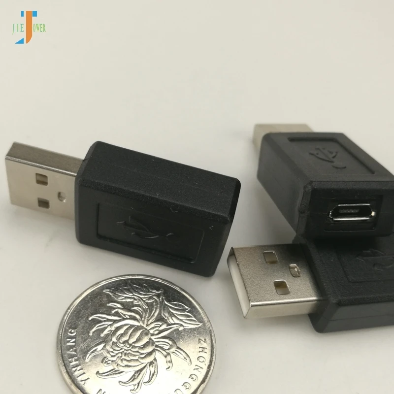 300 шт./лот мини черный USB штекер на микро гнездо B M/F адаптер конвертер разъема smt88