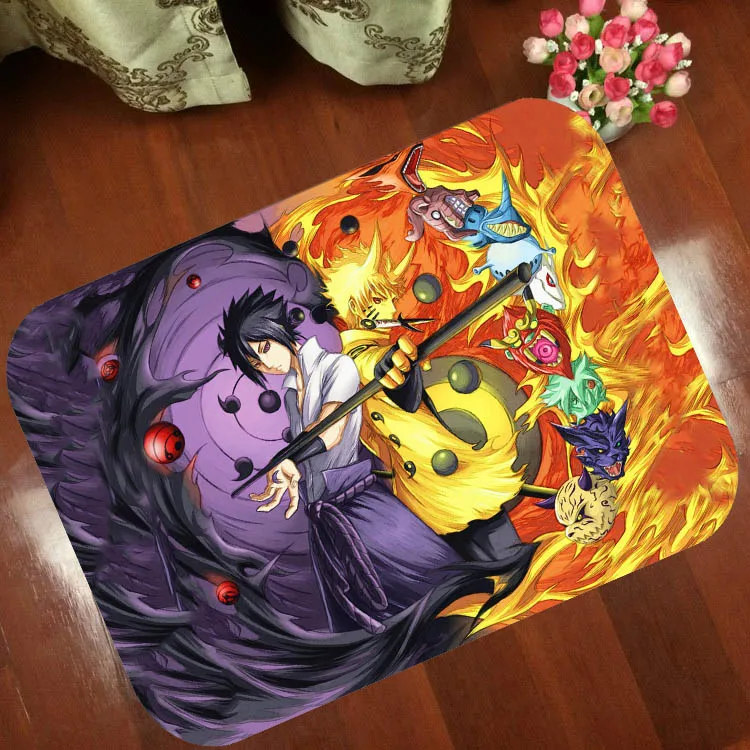 

Mats Anti Slip Floor Mat Fashion Naruto Carpet Printed Pattern Carpet Rug for Bathroom Door Living Room