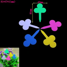 15 дешевые пластиковые в форме сливы Декоративные наклейки и наклейки цветов и декоративных растений этикетка с эмблемой карты