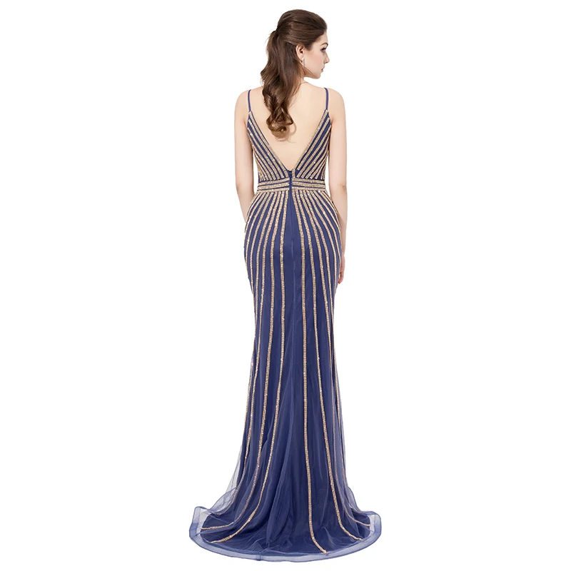 Новое поступление, элегантные длинные вечерние платья русалки, вечерние платья с кристаллами Mermind, вечерние платья, вечернее платье, De Soiree, LSX413