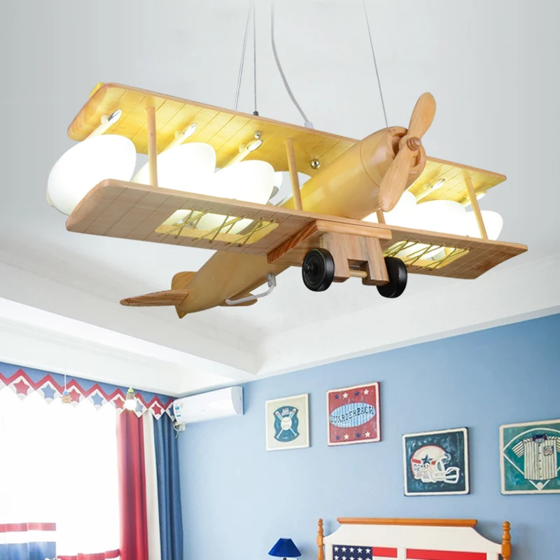 

Pine machine Pendant Lights modern Chinese rural children room lights led bedroom boy room lights creative personality TA9212
