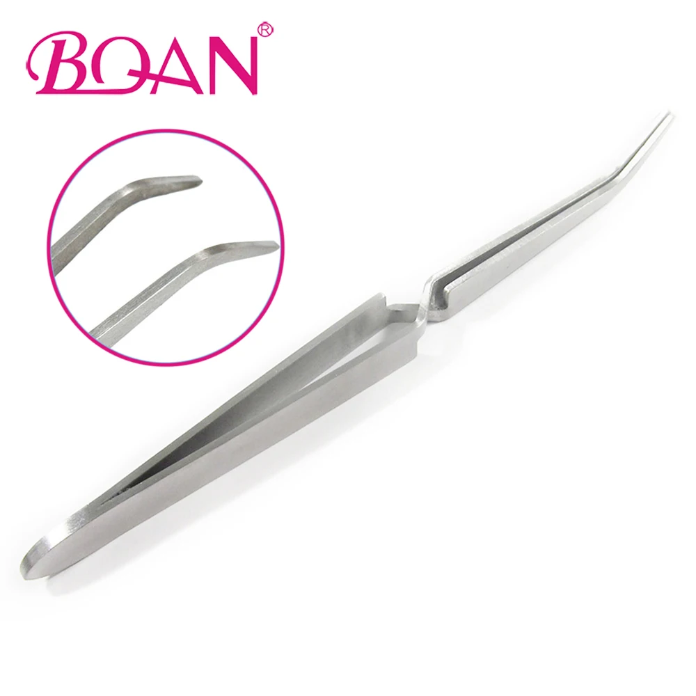 BQAN High precision font b Electronic b font Silver Stainless Steel Elbow Straight Tweezers Nippers Clip