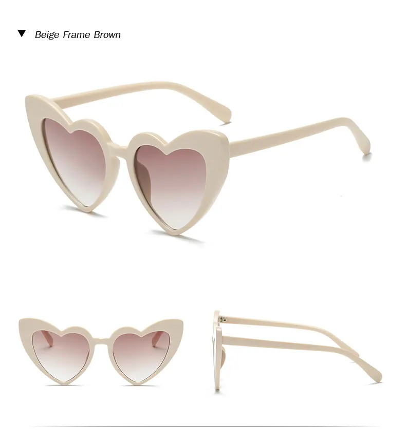 Сова город сердце солнцезащитные очки для женщин Винтаж красные в форме сердца солнцезащитные очки для дам ретро бренд дизайнер очки 90s для женщин Оттенки