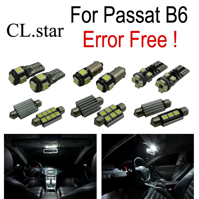 14pcs canbus error free license plate light LED lamp interior light full Kit for Volkswagen VW