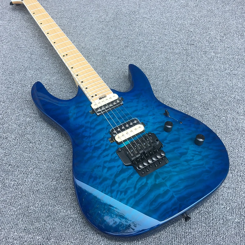 

2018 New 6 - string 24 Frets Custom shop Electric Guitar,Black hardware with Tremolo bridge, High Quality Guitarra!