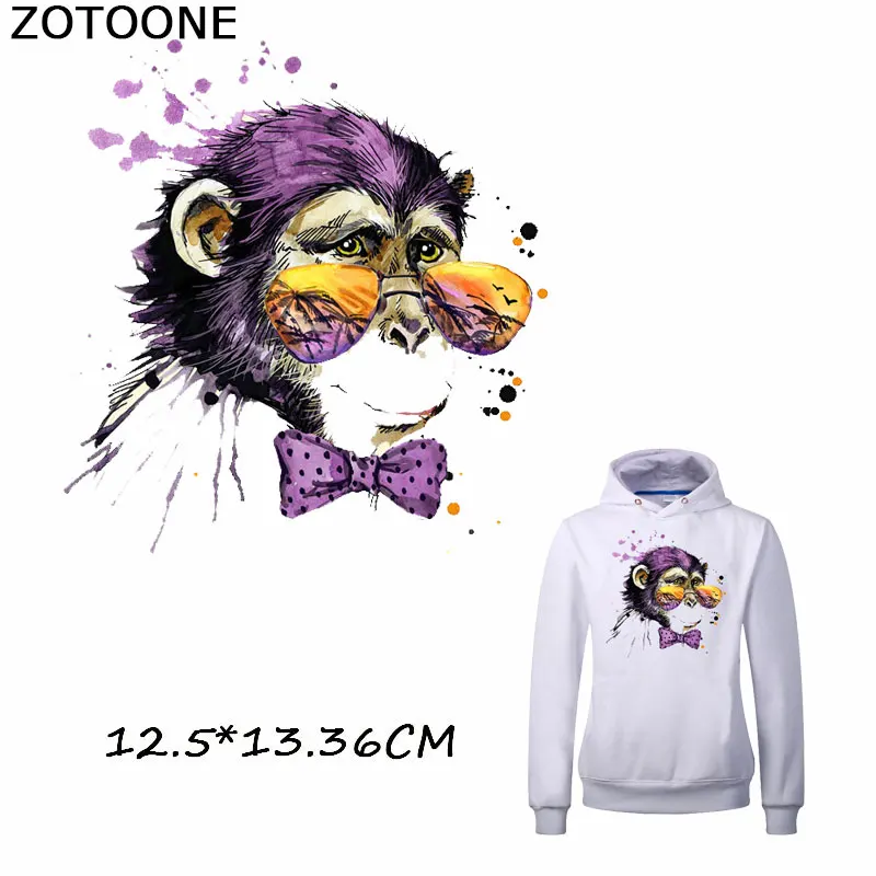 ZOTOONE модные патчи джентльмена обезьяны для одежды футболка Diy Украшение A Level