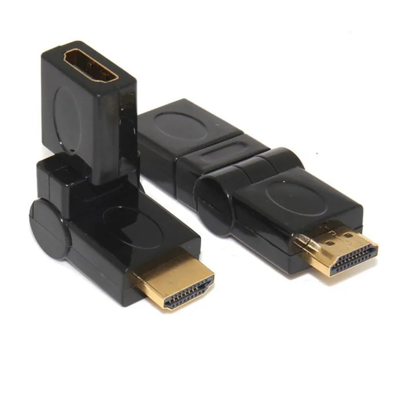 HDMI 1,4 Угловой Тип HDMI мужчин и женщин 90 180 360 градусов вращающийся адаптер Jul18 профессиональная заводская цена Прямая