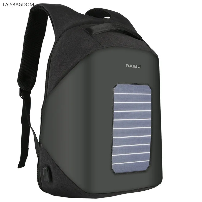 Solar Panel Power Backpack External USB Charge Bag Large Capacity Business Travel Anti-theft Waterproof Laptop Backpack Solar Panel Power Backpack External USB Charge Bag Large Capacity Business Travel Anti-theft Waterproof Laptop Backpack