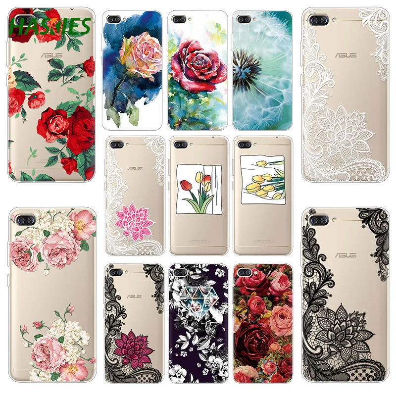 

Flower Case For Asus Zenfone 4 Max ZC554KL 5.5" Case Silicone Ultra Thin Soft TPU Rubber Transparent Clear Back Bags Cover Coque