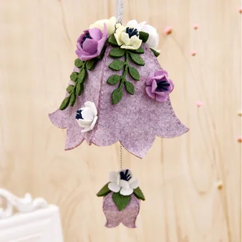 

Handmade Flower Ornaments Beautiful Car Pendant Felt Craft Kit Decoration Kids Living Room Bedroom Pendant DIY Material Package