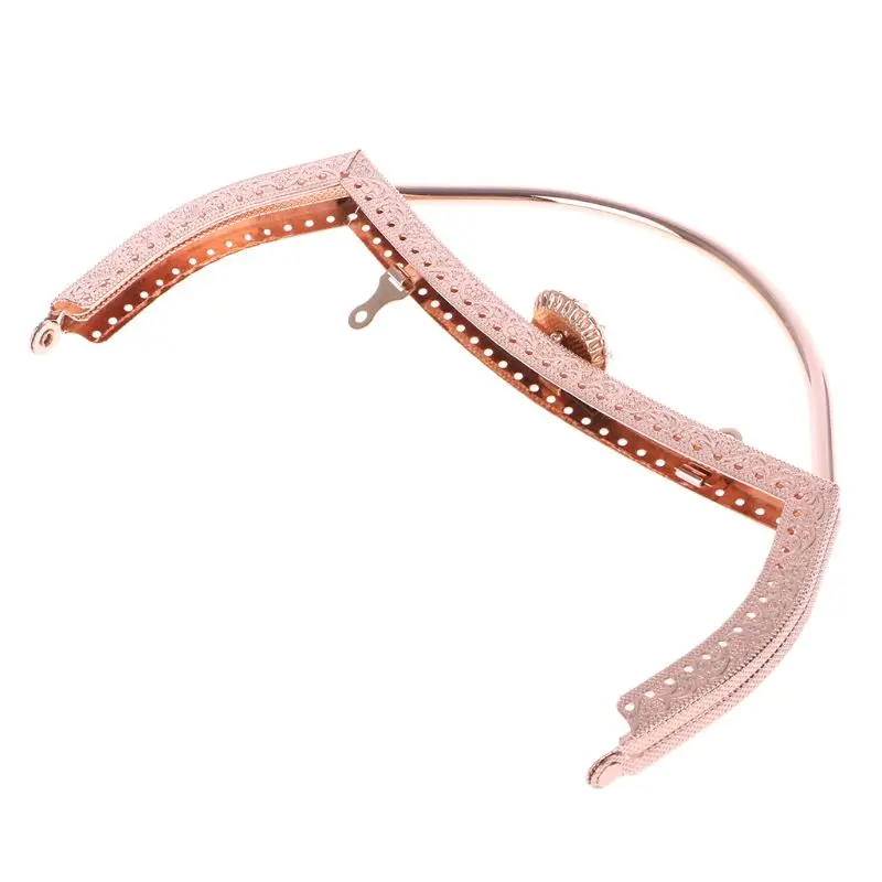 

1PC Retro Metal Purse Bag DIY Craft Frame No Hole Clasp Lock Accessories 18cm