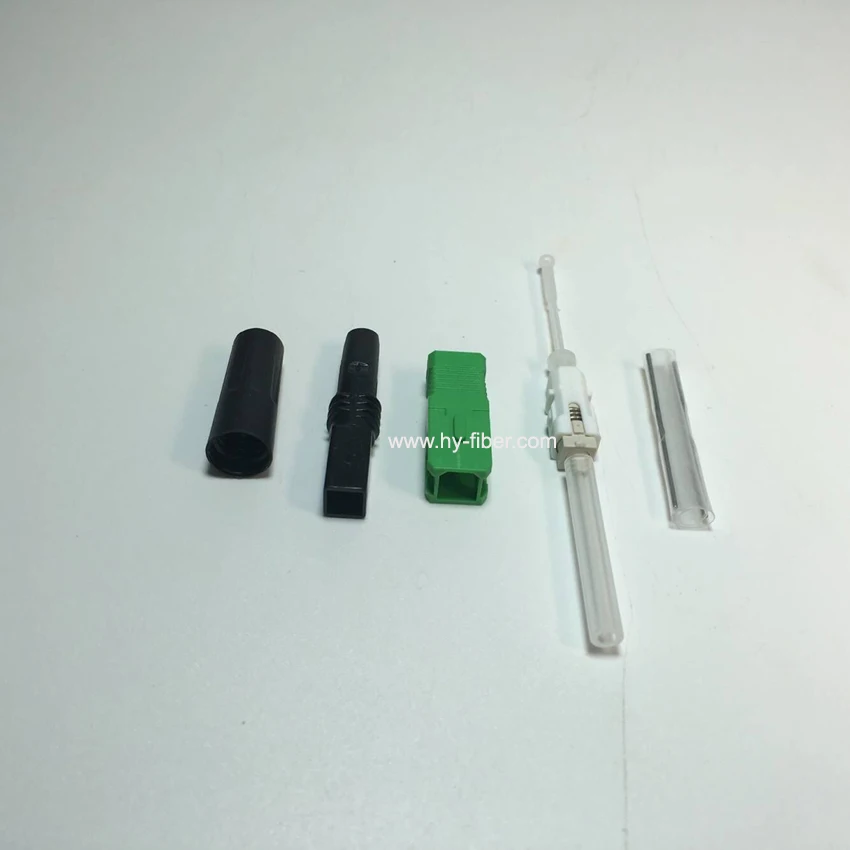 

100 pcs SC/APC FTTH Fast Connector Hot Melt Type Field Assembly Optical Splicing Connector Free Shipping