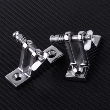 

DWCX 2Pcs Stainless Steel Boat Bimini Top 90 Degree Deck Hinge With Quick Release Pin Marine Fitting Hardware 5.6 x 1.8 x 3.2cm