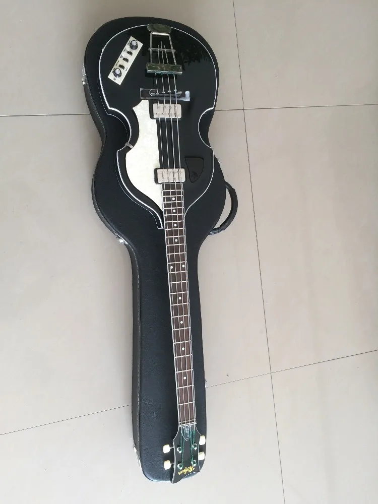 Hofner bass guitar Black color BB2 4 string bass guitar in stock color