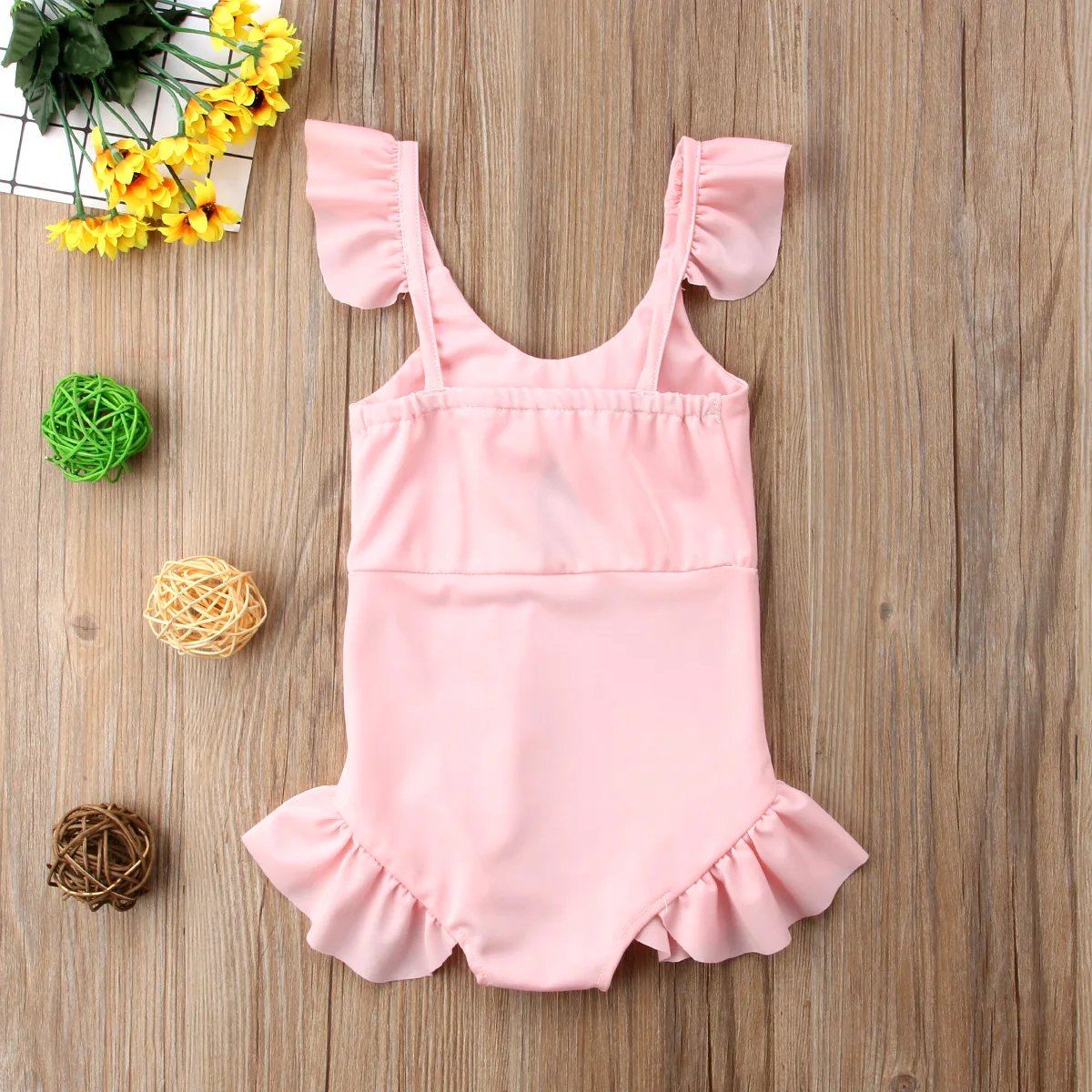 Cute Toddler Kids Girls Bikini Summer Flare Sleeve Bowknot Swimwear Bathing Swimsuit Swimming Costume